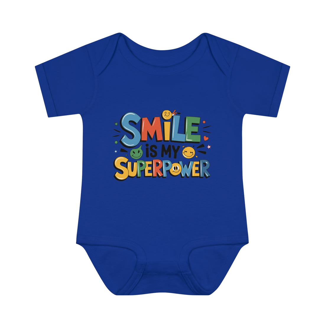 "Smile is my superpower" Infant Baby Rib Bodysuit