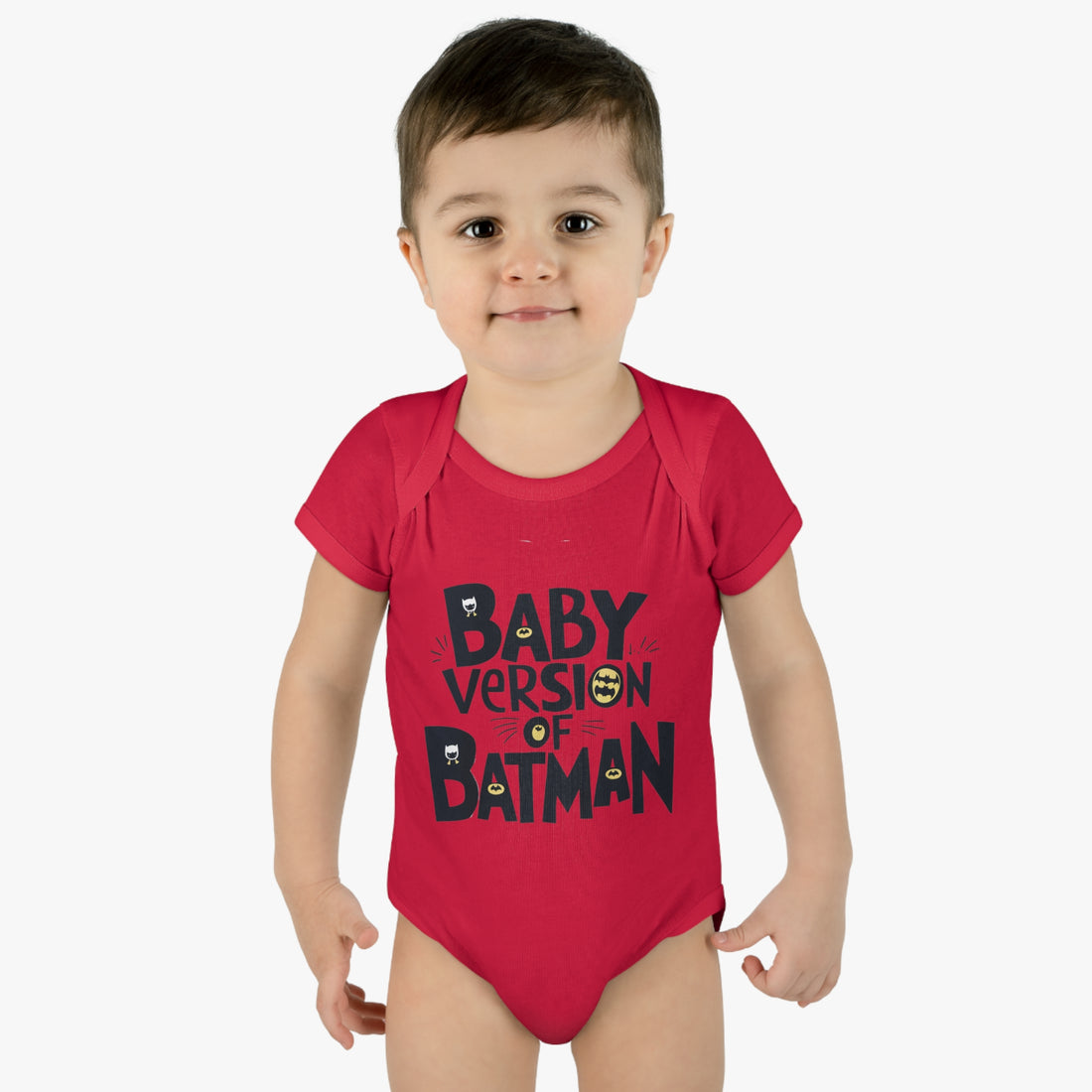 "Baby version of batman" Infant Baby Rib Bodysuit