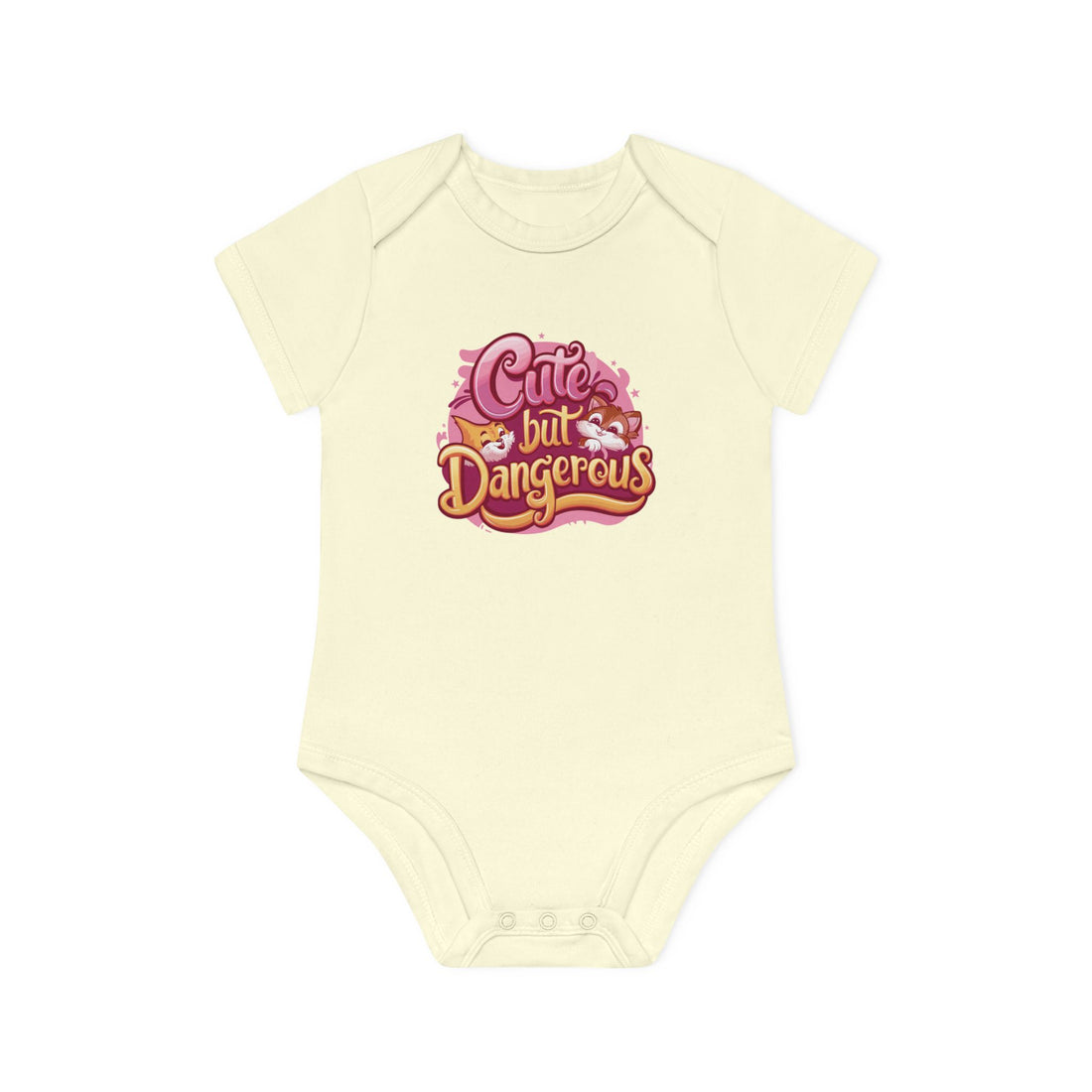 "Cute but dangerous" Baby Organic Short Sleeve Bodysuit