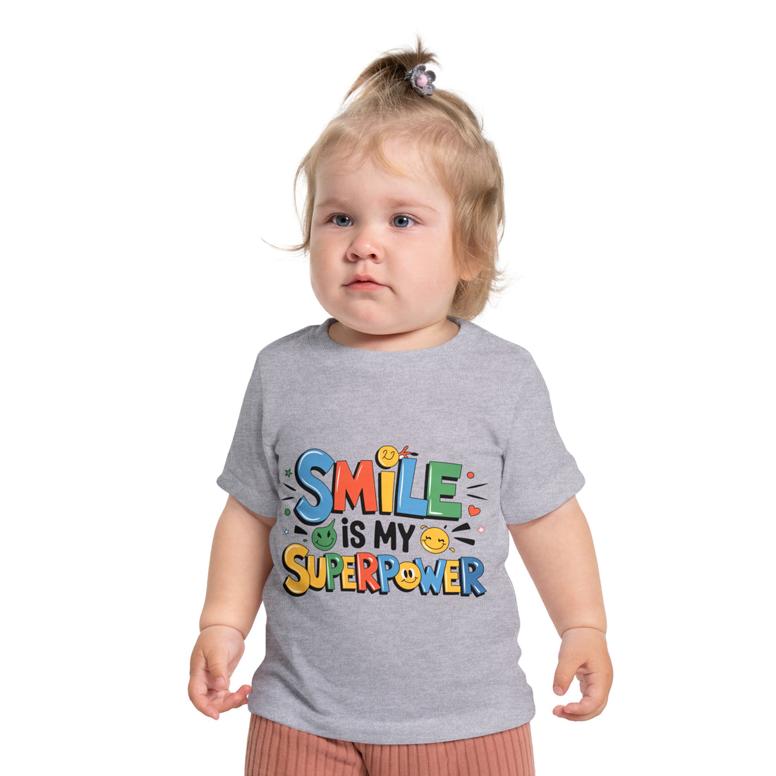 "Smile is my superpower" Baby Short Sleeve T-Shirt