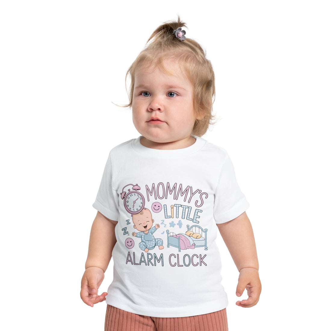 "Mommy's little alarm clock" Baby Short Sleeve T-Shirt