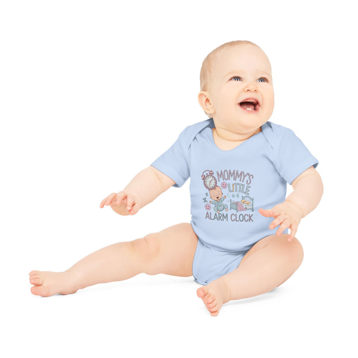 "Mommy's little alarm clock" Baby Organic Short Sleeve Bodysuit