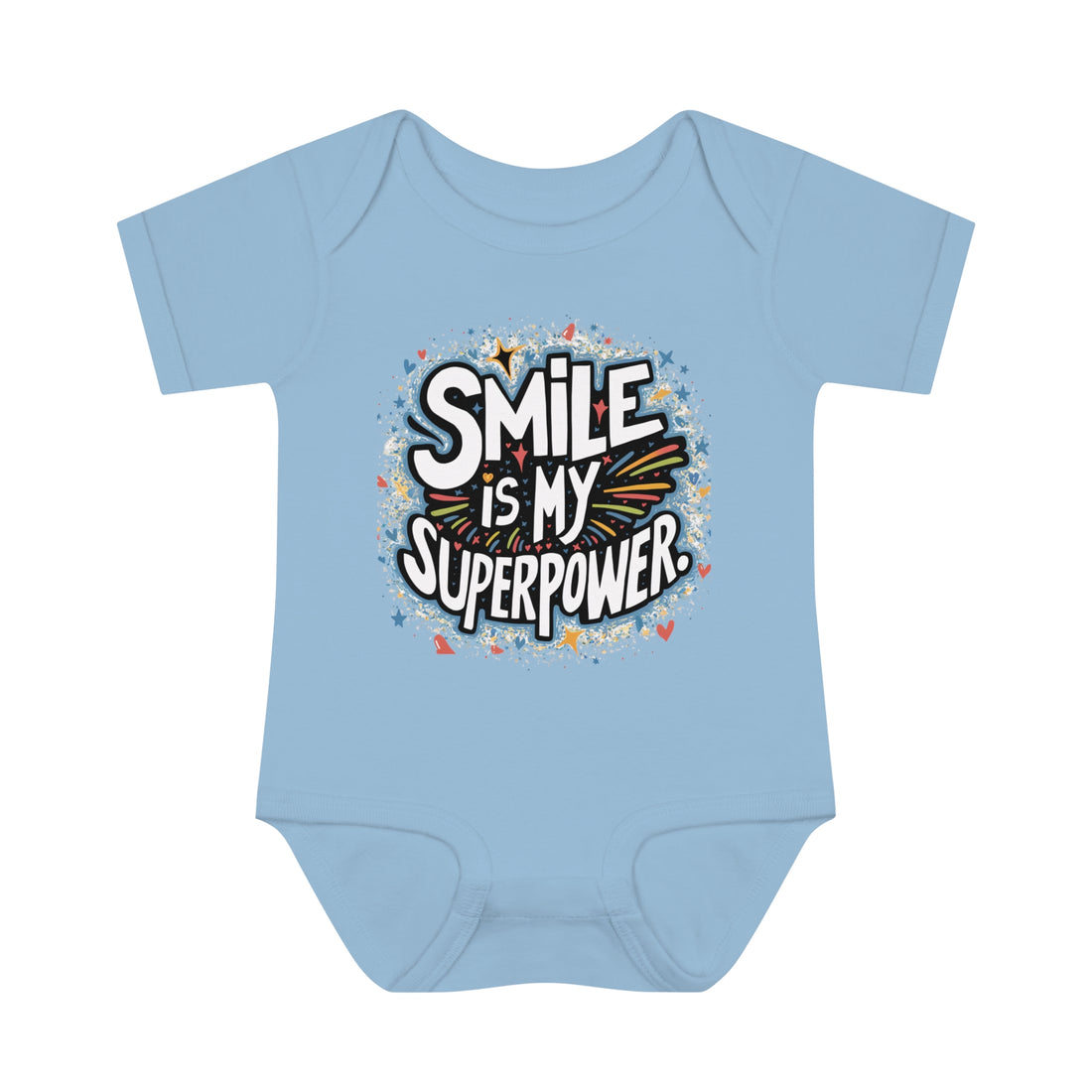 "Smile is my superpower" Infant Baby Rib Bodysuit