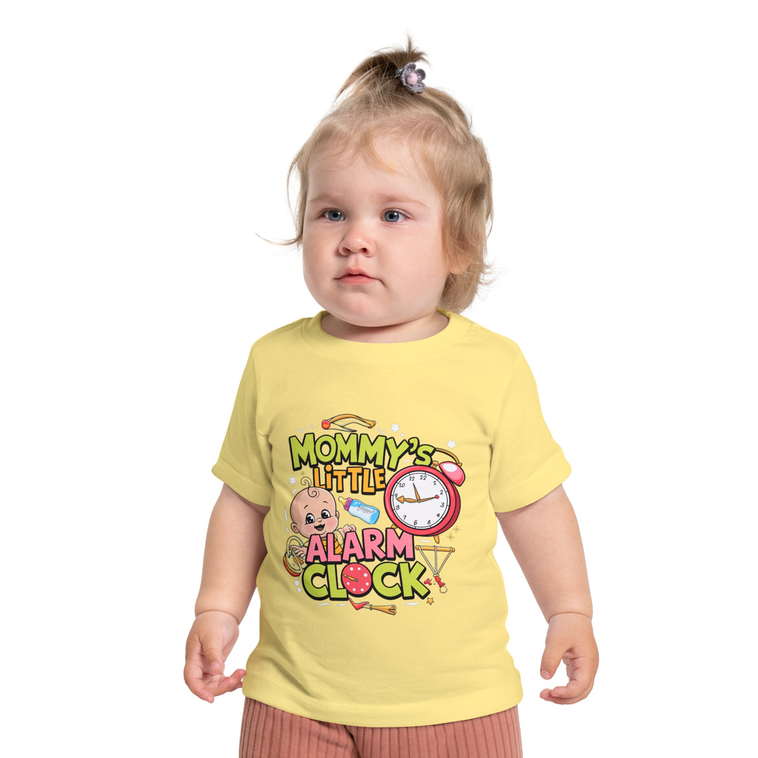 "Mommy's little alarm clock" Baby Short Sleeve T-Shirt