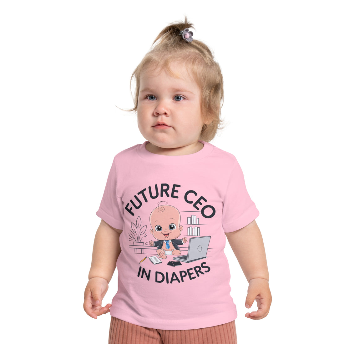 "Future CEO in diapers" Baby Short Sleeve T-Shirt