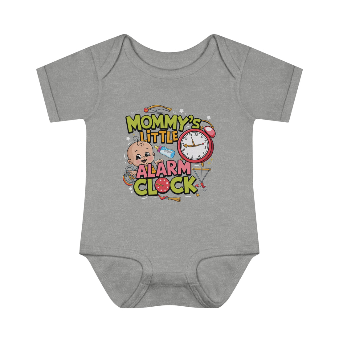 "Mommy's little alarm clock" Infant Baby Rib Bodysuit