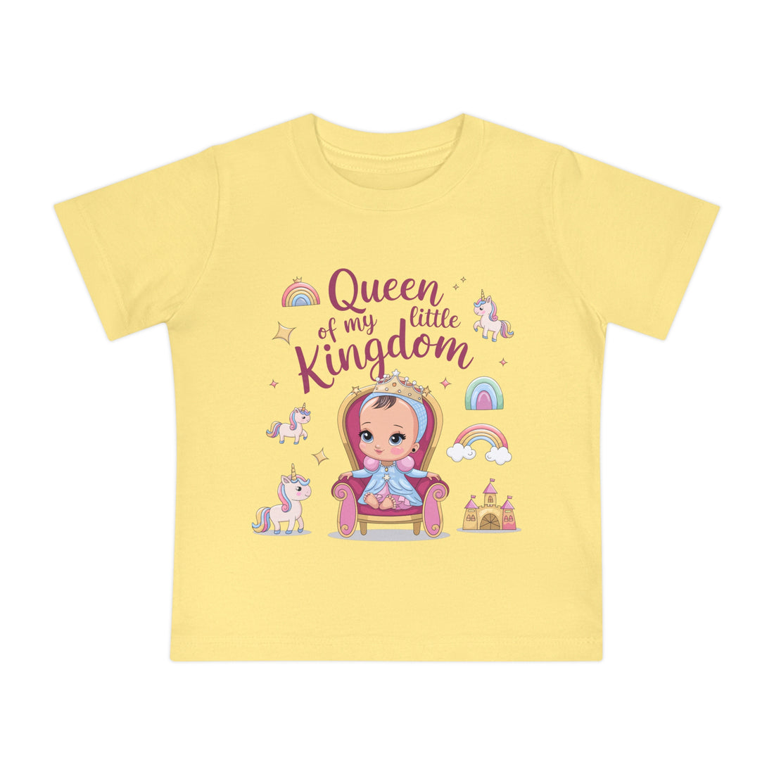 "Queen of my little kingdom" Baby Short Sleeve T-Shirt