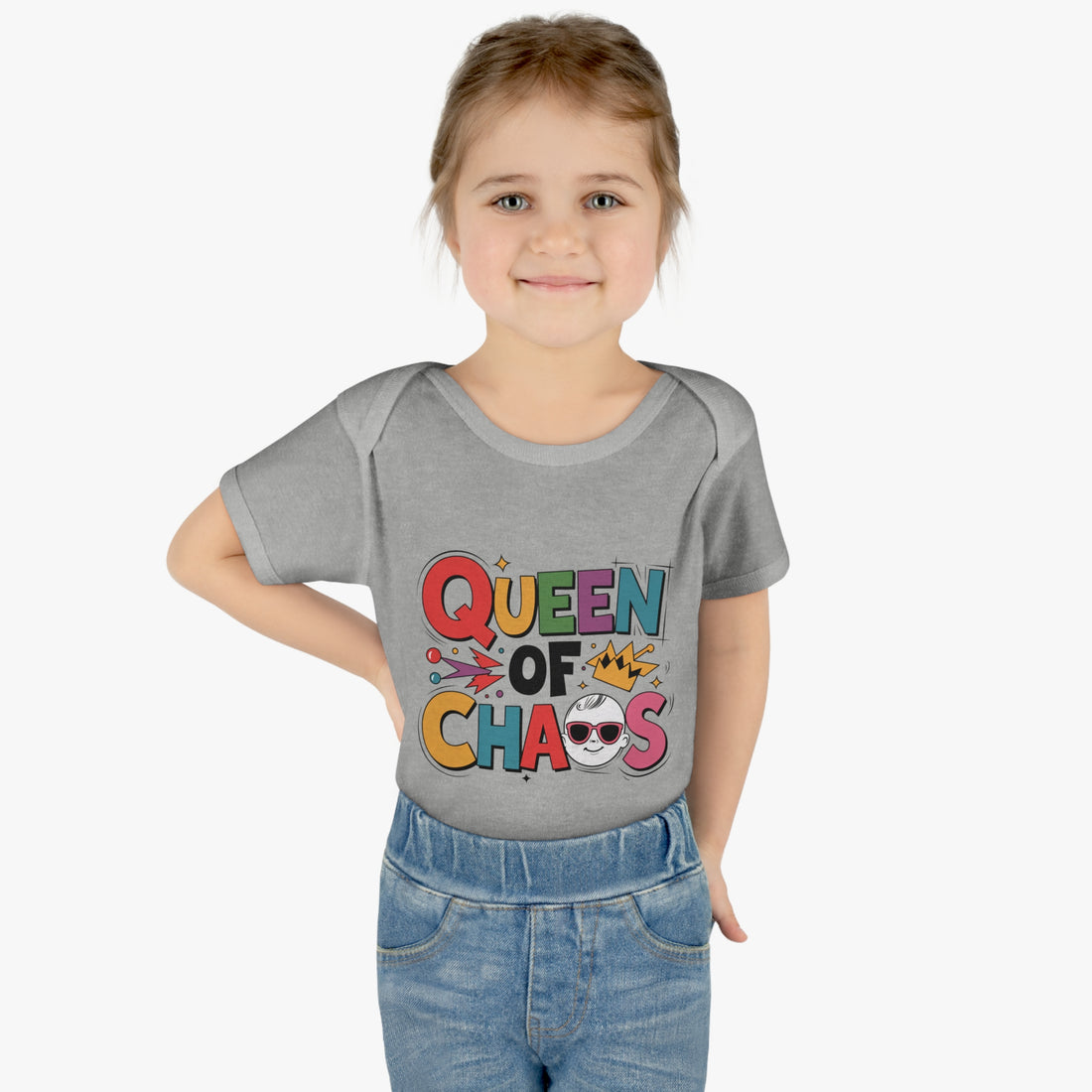 "Queen of chaos" Infant Baby Rib Bodysuit