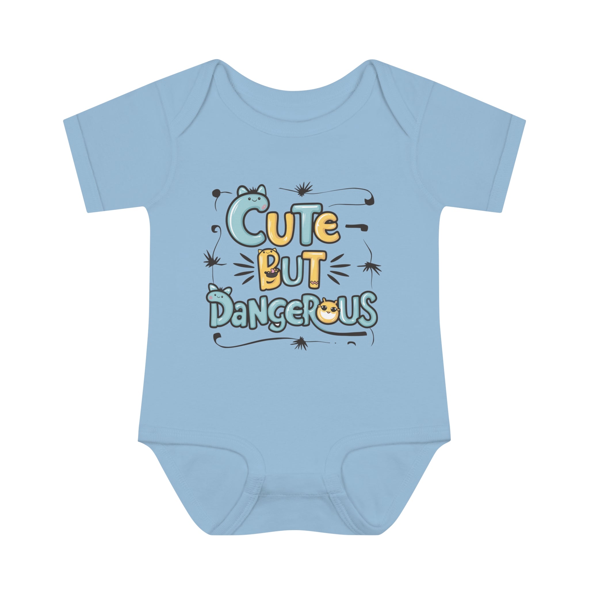 "Cute but dangerous" Infant Baby Rib Bodysuit