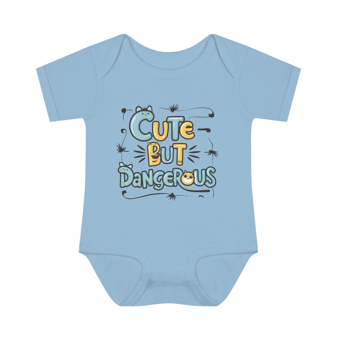 "Cute but dangerous" Infant Baby Rib Bodysuit