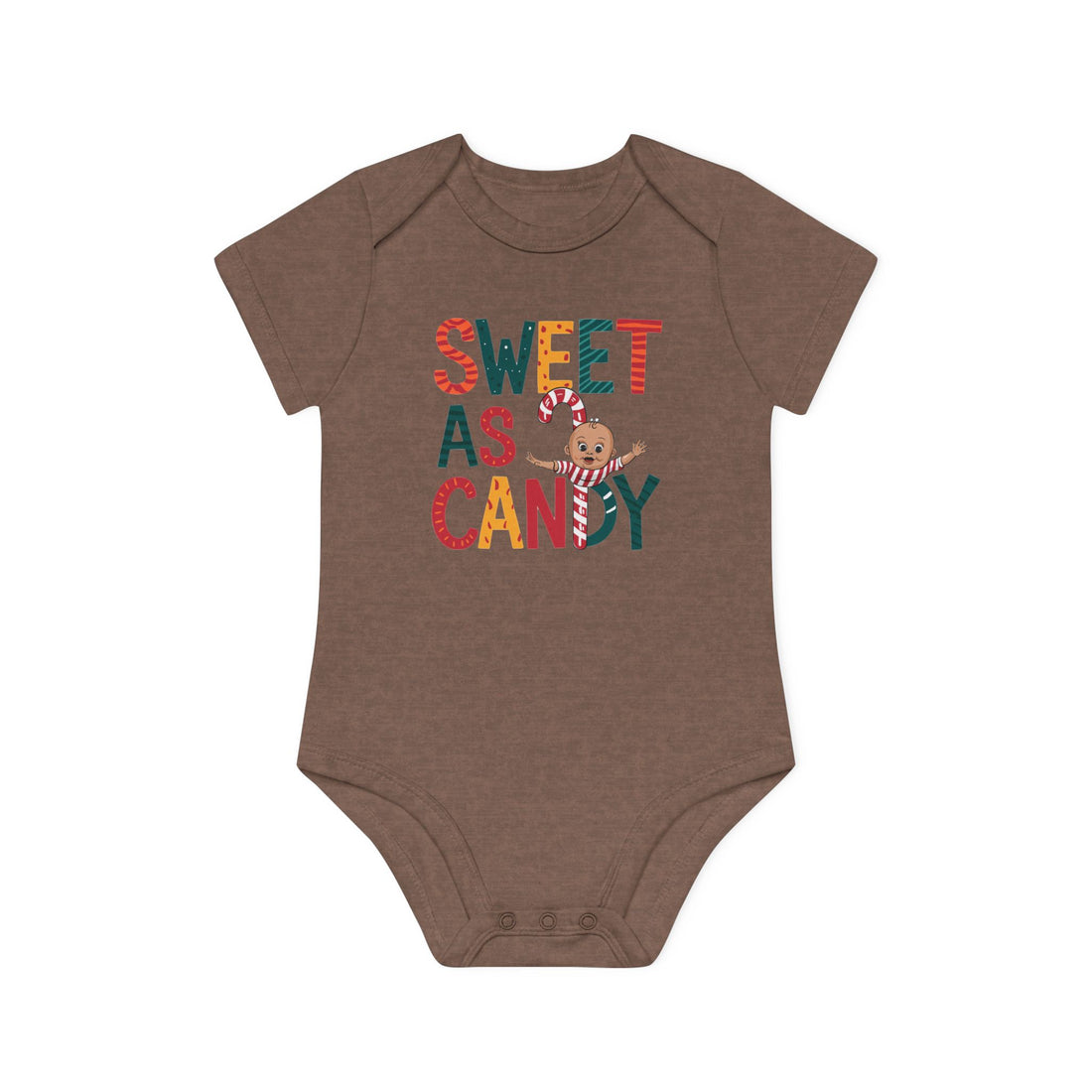 "Sweet as candy" Baby Organic Short Sleeve Bodysuit