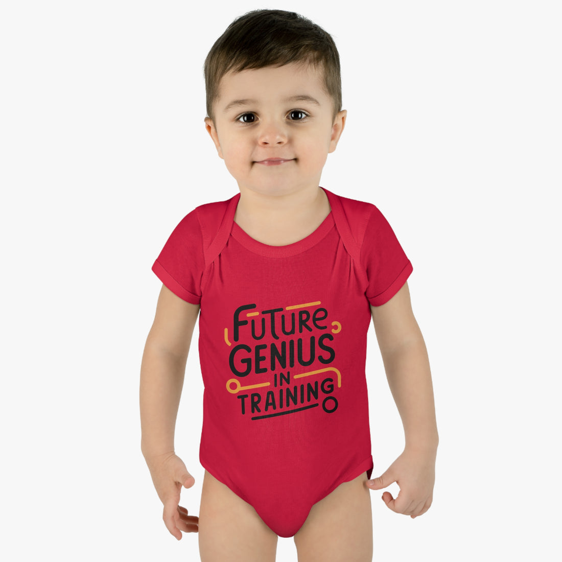 "Future genius in training" Infant Baby Rib Bodysuit