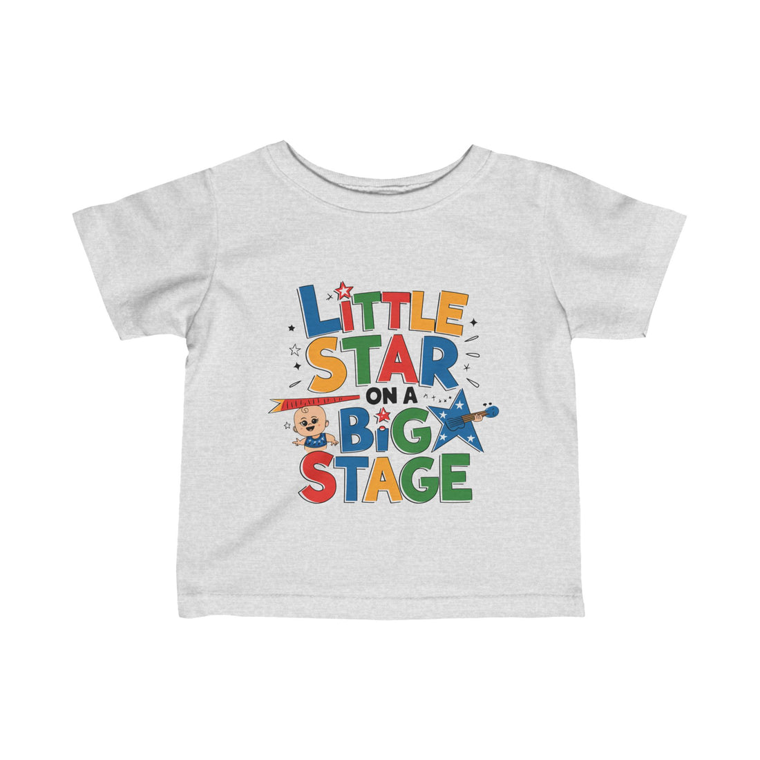 "Little star on a big stage" Infant Fine Jersey Tee