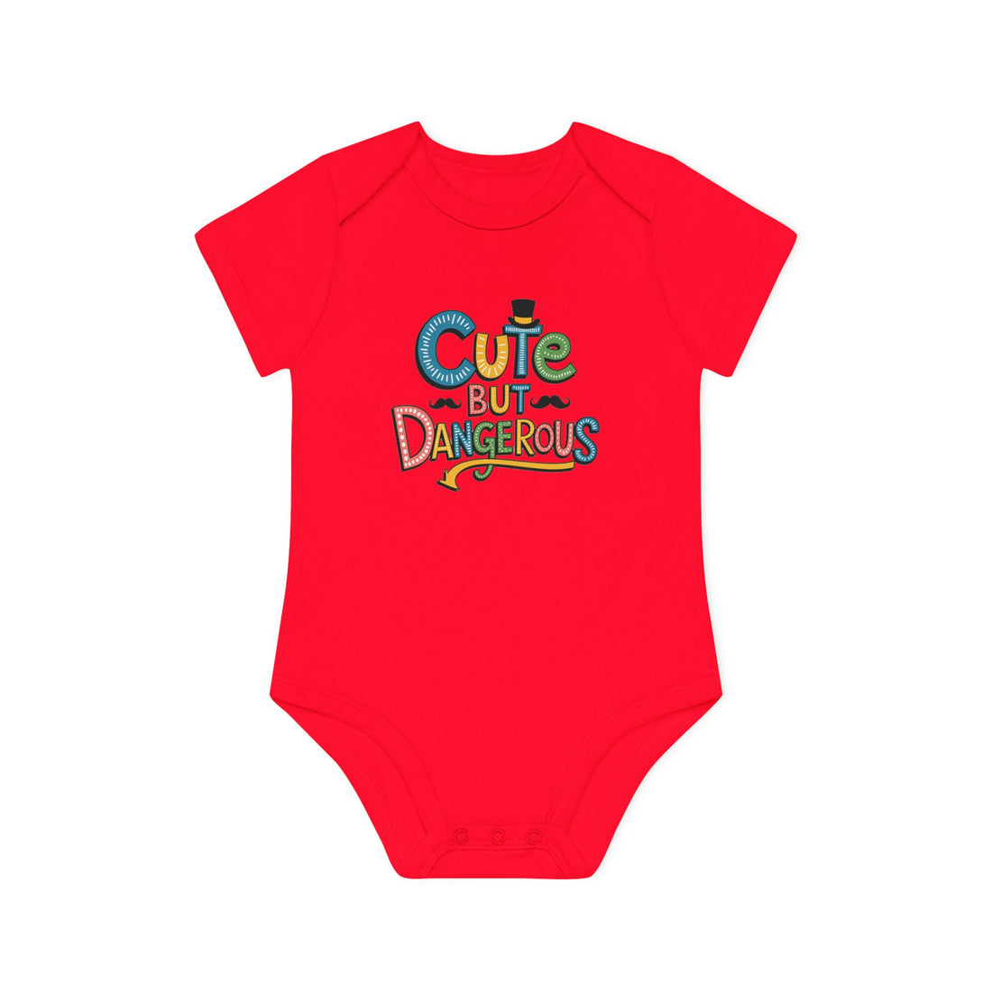 "Cute but dangerous" Baby Organic Short Sleeve Bodysuit