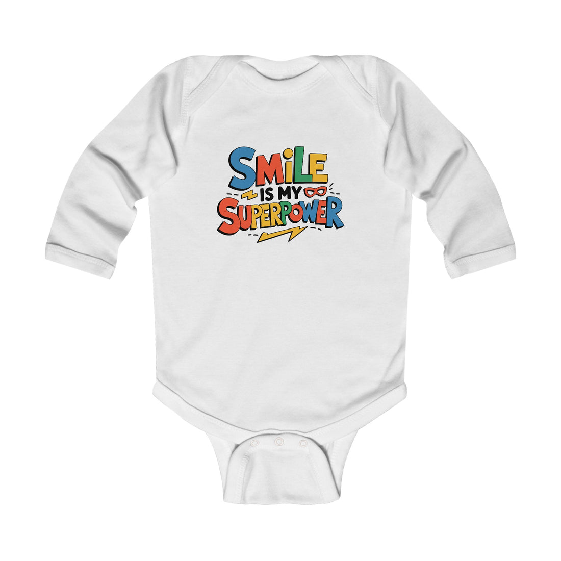 "Smile is my superpower" Infant Long Sleeve Bodysuit