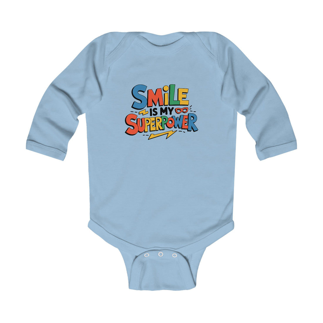 "Smile is my superpower" Infant Long Sleeve Bodysuit