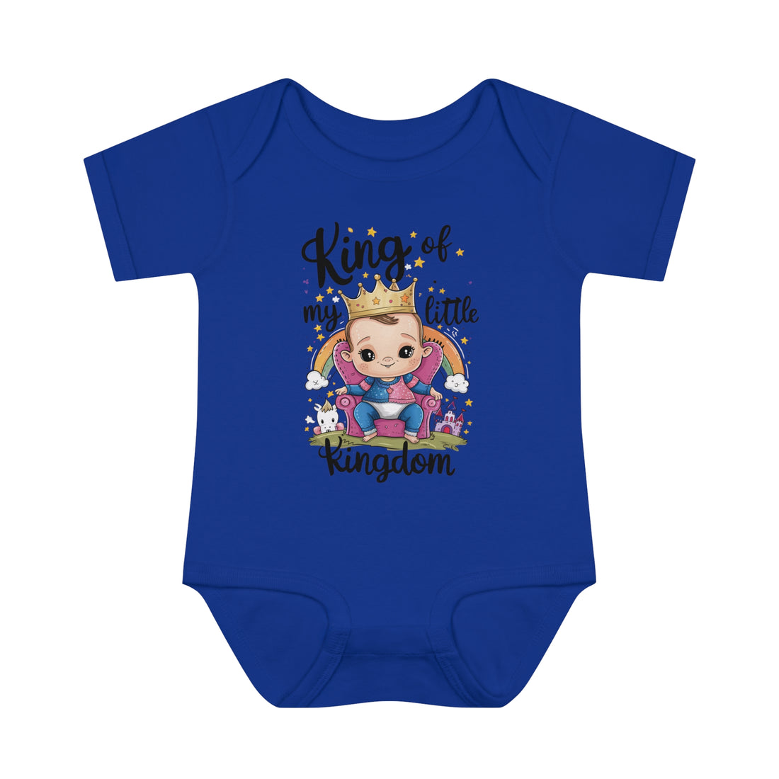 "King of my little kingdom" Infant Baby Rib Bodysuit