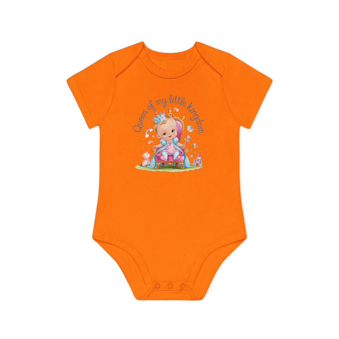 "Queen of my little kingdom" Baby Organic Short Sleeve Bodysuit