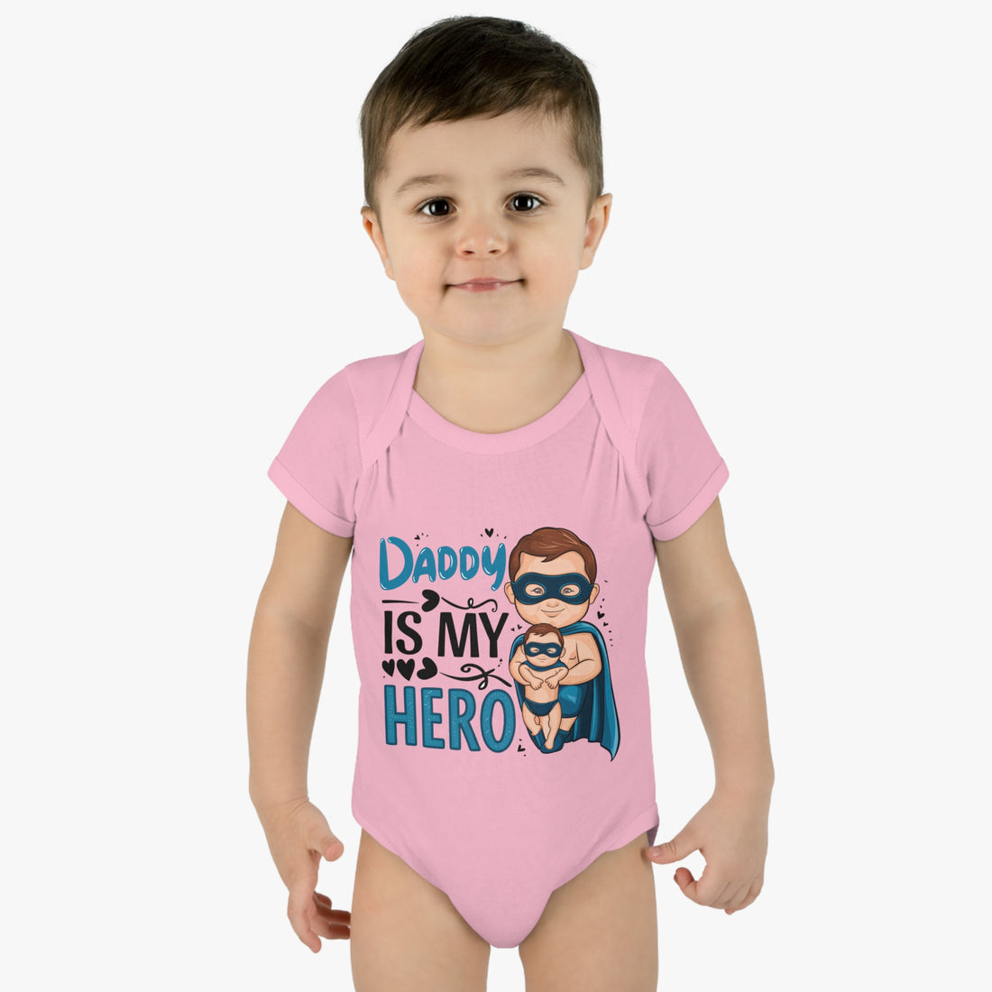 "Daddy is my hero" Infant Baby Rib Bodysuit