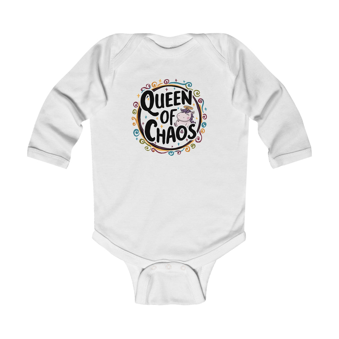 "Queen of chaos" Infant Long Sleeve Bodysuit