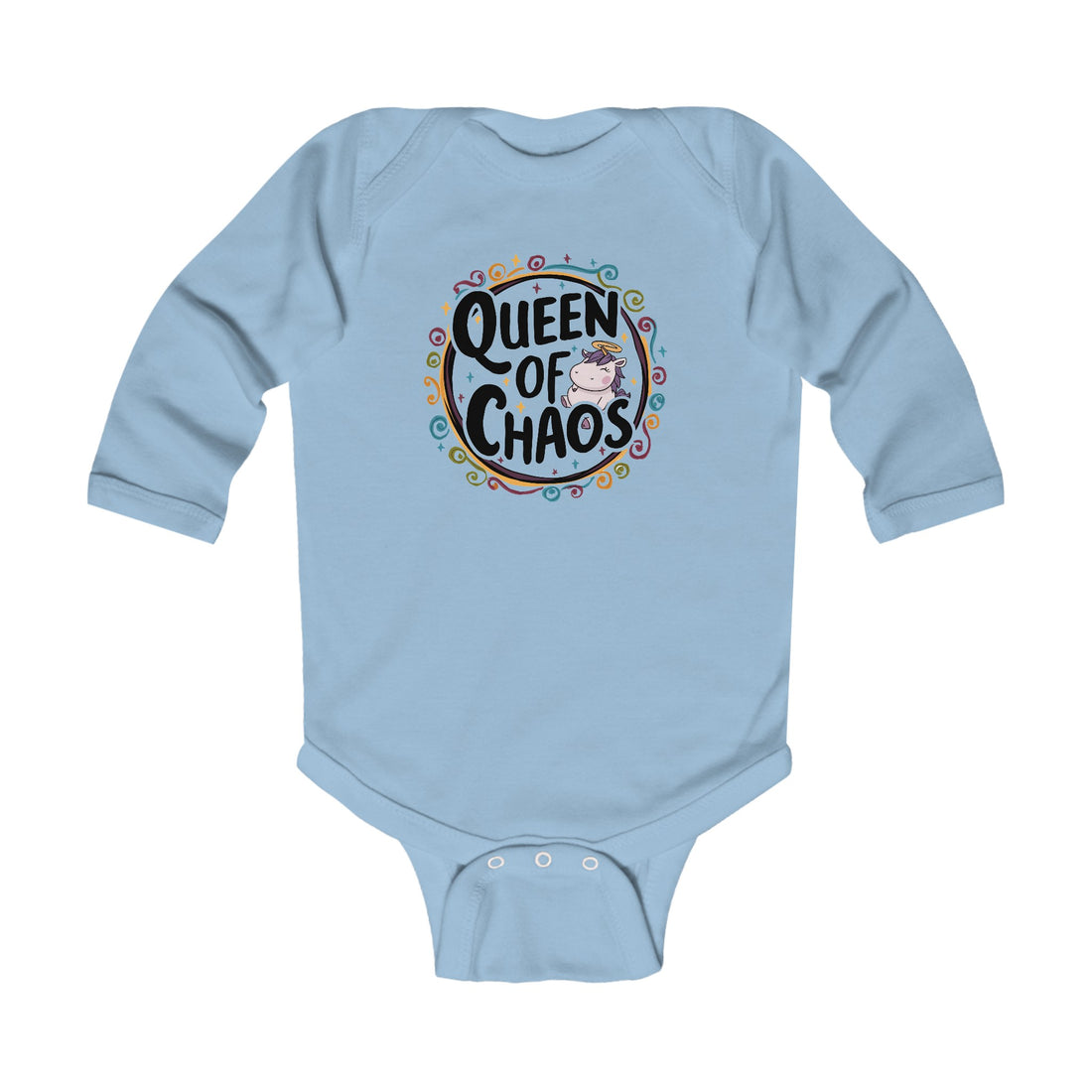 "Queen of chaos" Infant Long Sleeve Bodysuit