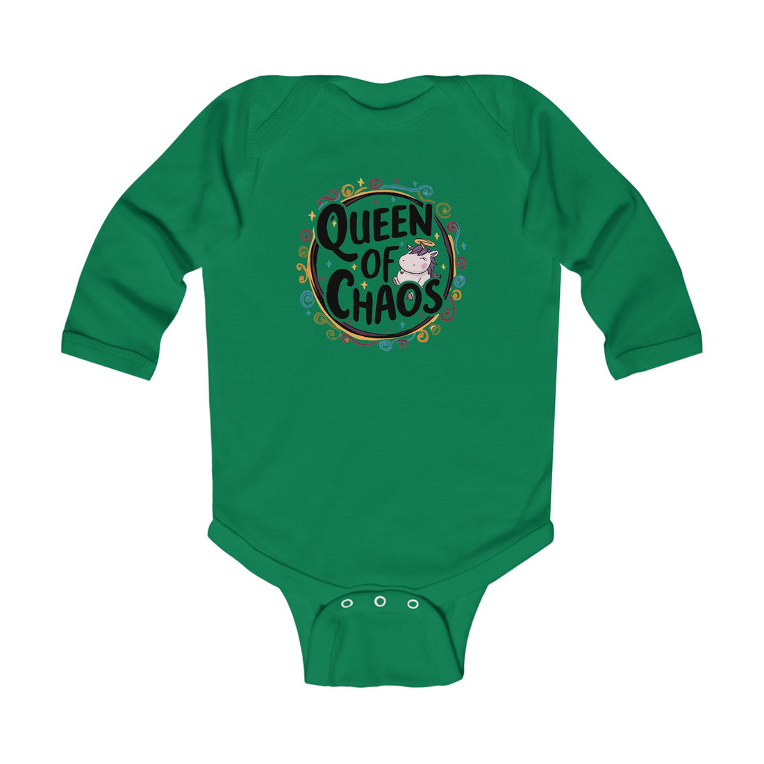 "Queen of chaos" Infant Long Sleeve Bodysuit