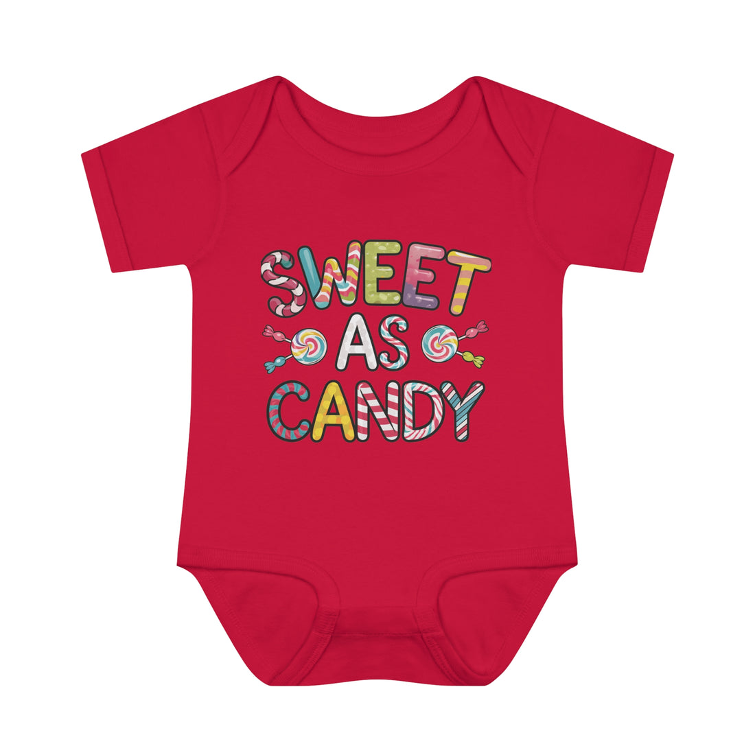 "Sweet as candy" Infant Baby Rib Bodysuit