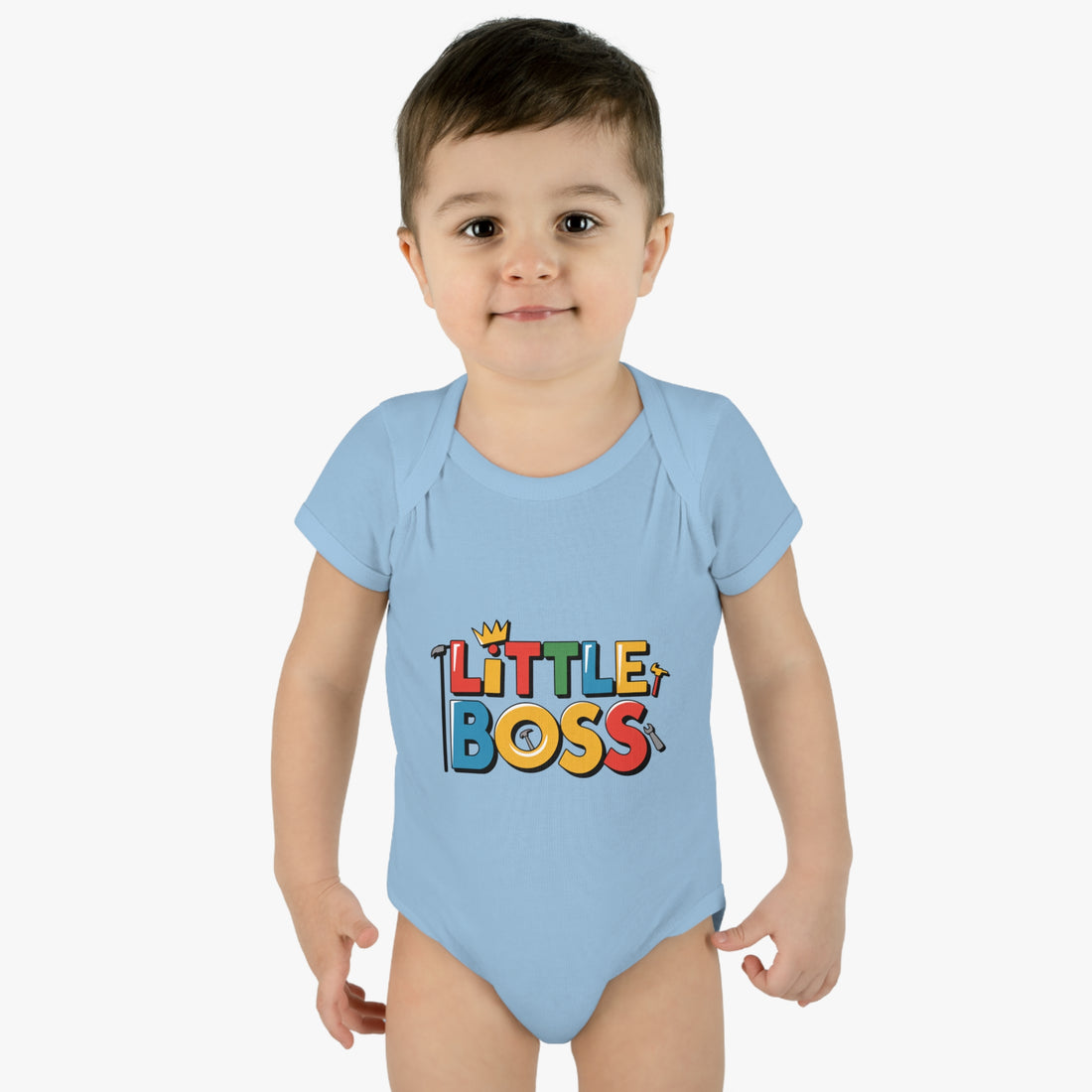 "Little boss" Infant Baby Rib Bodysuit