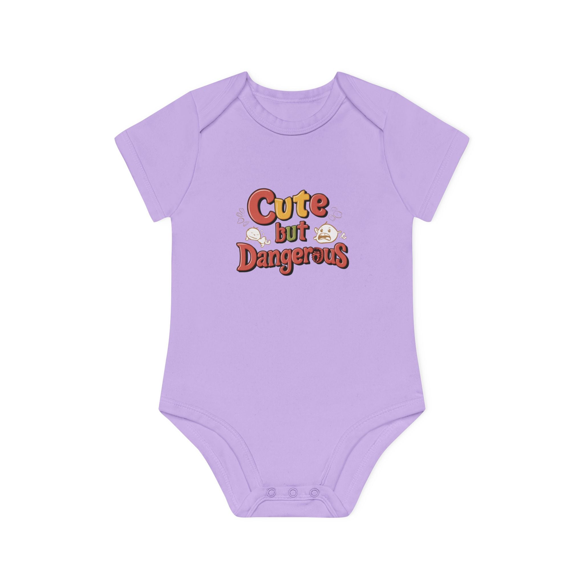 "Cute but dangerous" Baby Organic Short Sleeve Bodysuit