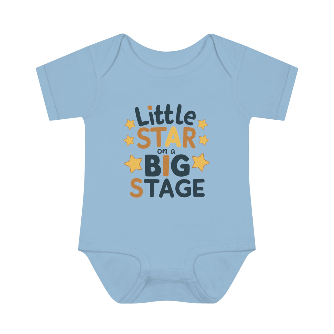 "Little star on a big stage" Infant Baby Rib Bodysuit