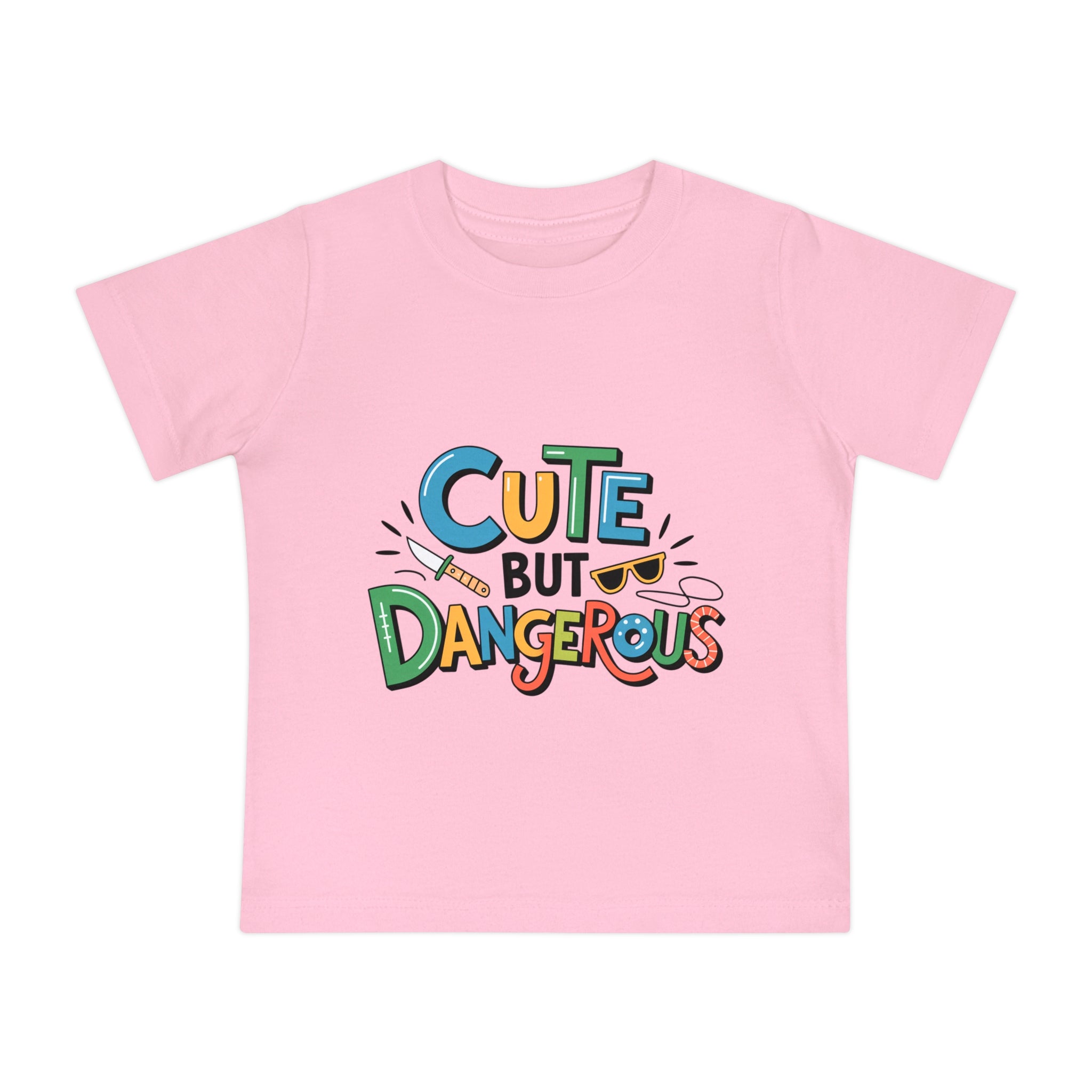 "Cute but dangerous" Baby Short Sleeve T-Shirt