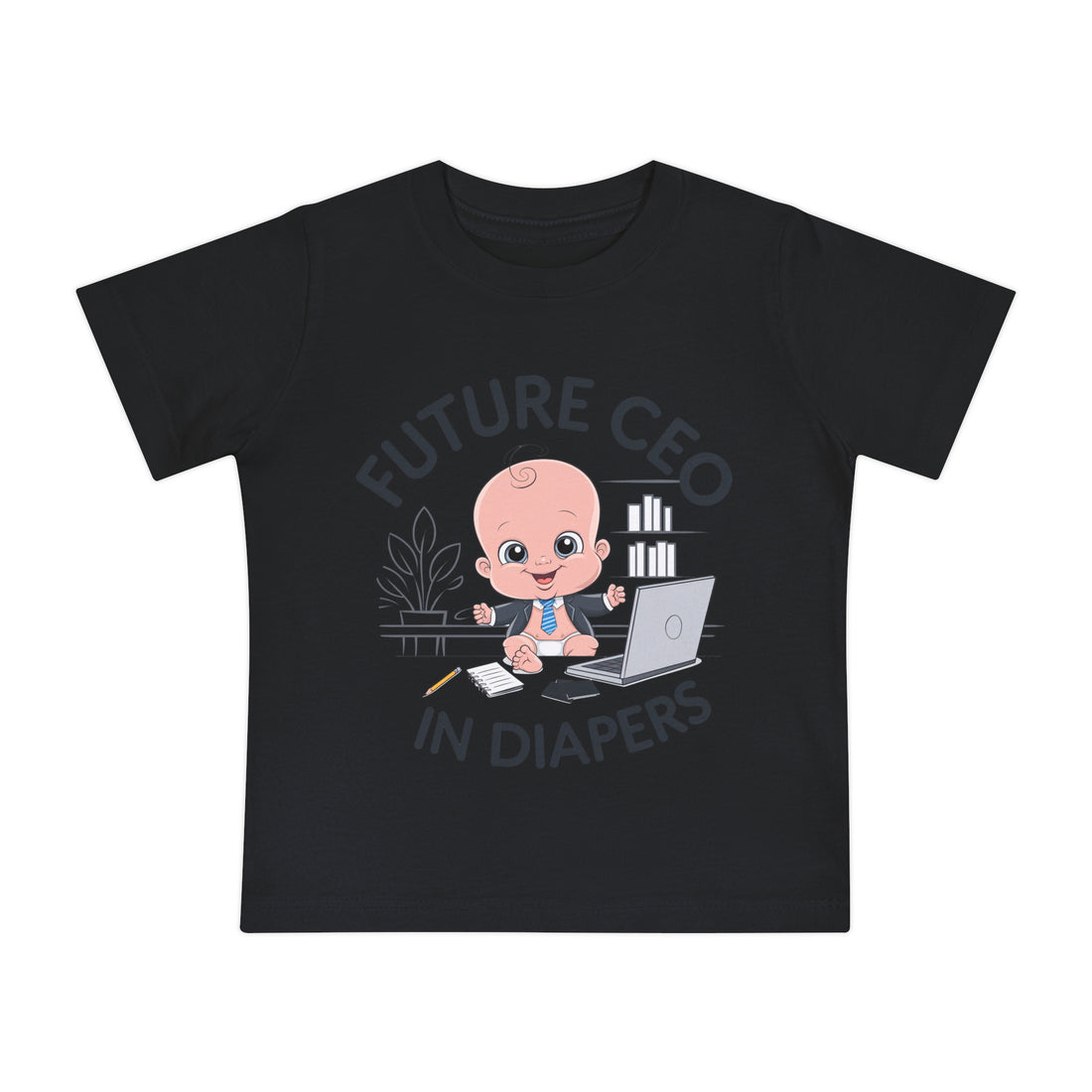 "Future CEO in diapers" Baby Short Sleeve T-Shirt