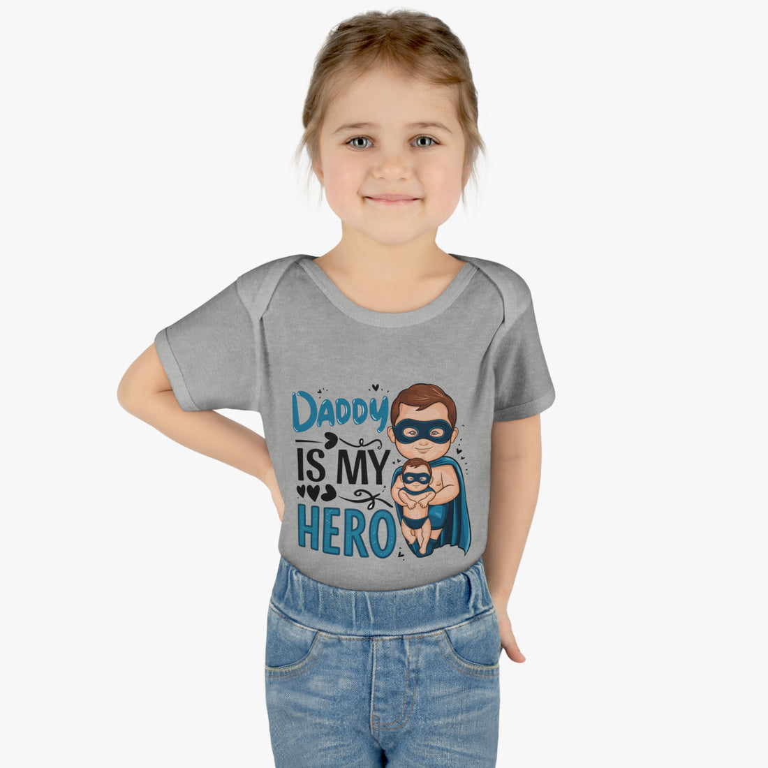 "Daddy is my hero" Infant Baby Rib Bodysuit