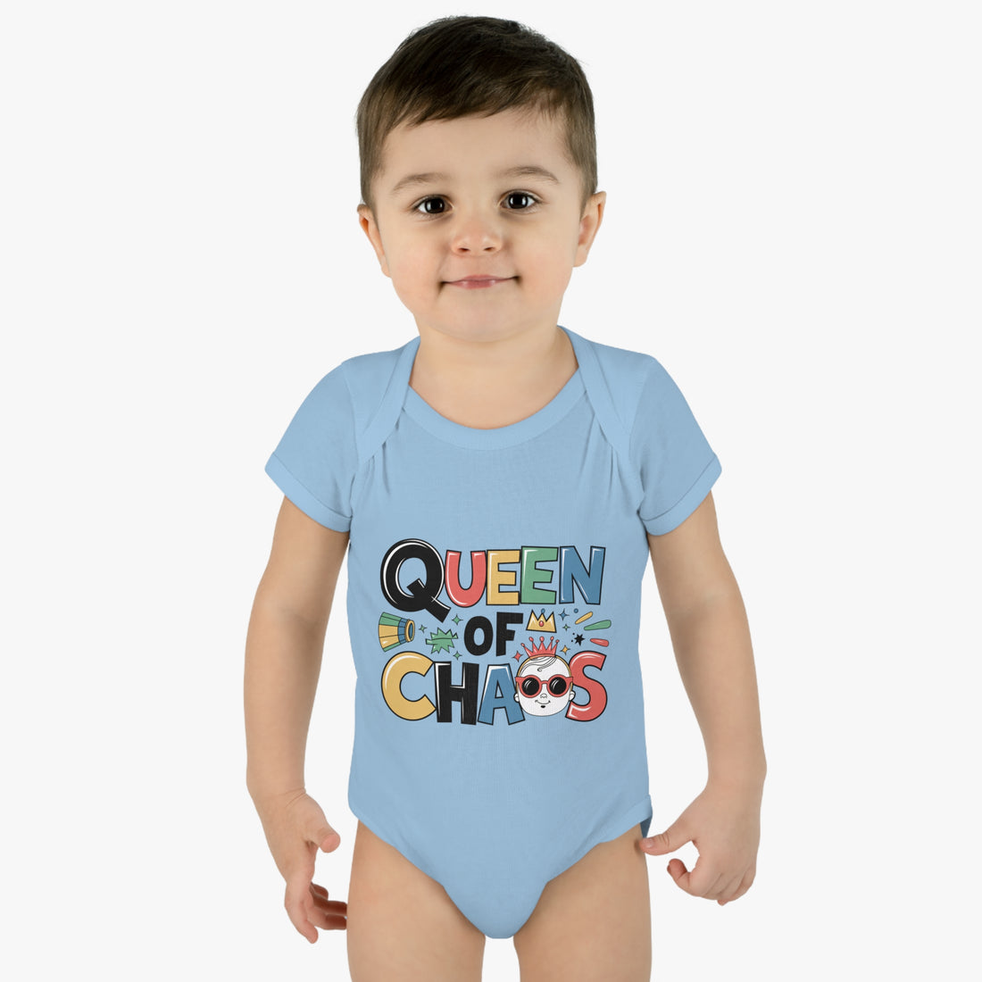 "Queen of chaos" Infant Baby Rib Bodysuit