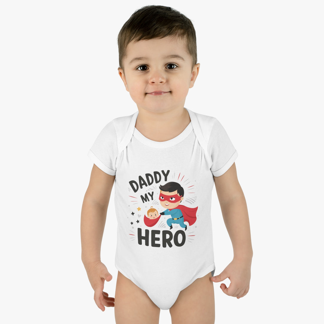 "Daddy is my hero" Infant Baby Rib Bodysuit