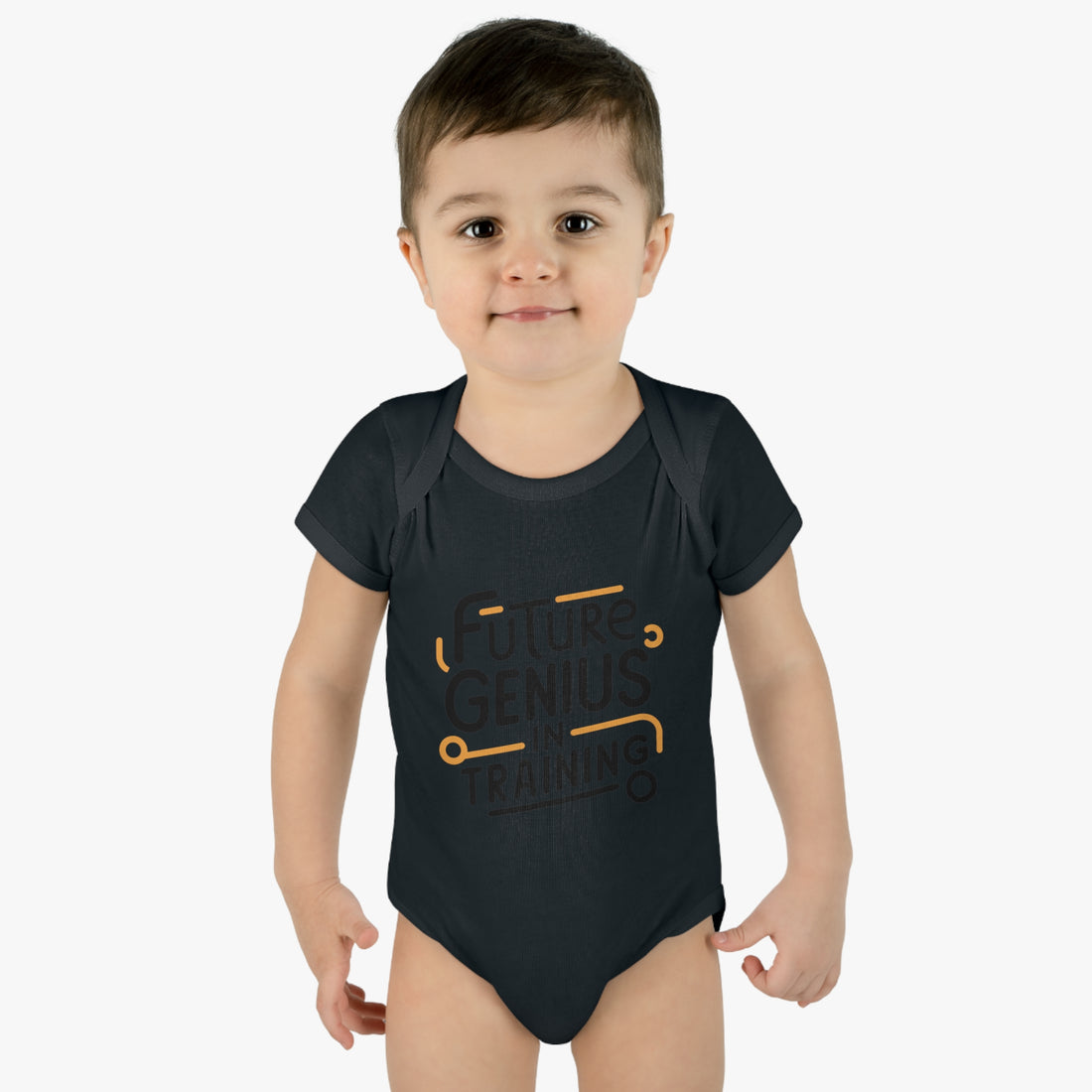 "Future genius in training" Infant Baby Rib Bodysuit