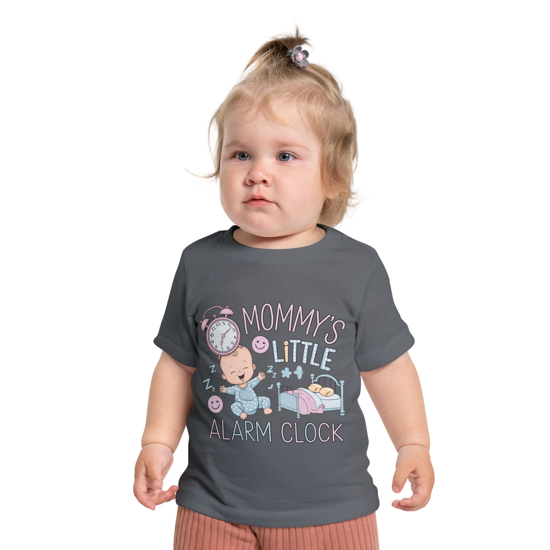 "Mommy's little alarm clock" Baby Short Sleeve T-Shirt