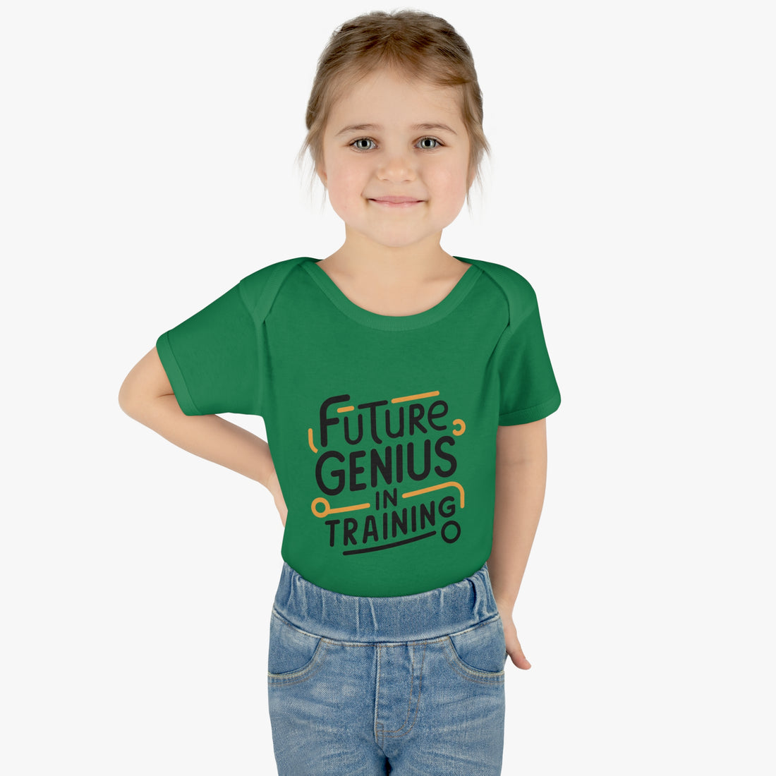 "Future genius in training" Infant Baby Rib Bodysuit