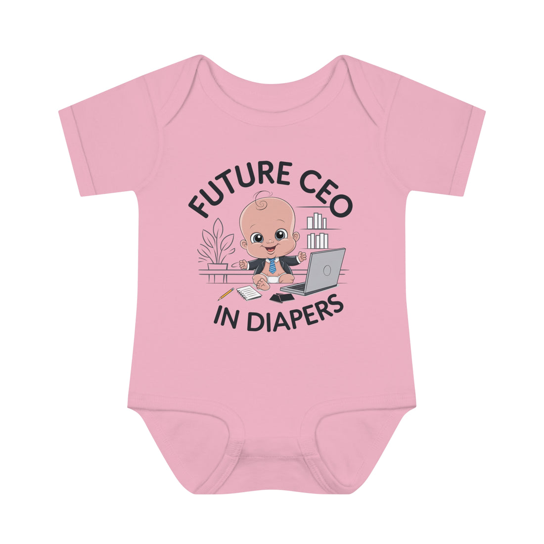 "Future CEO in diapers" Infant Baby Rib Bodysuit