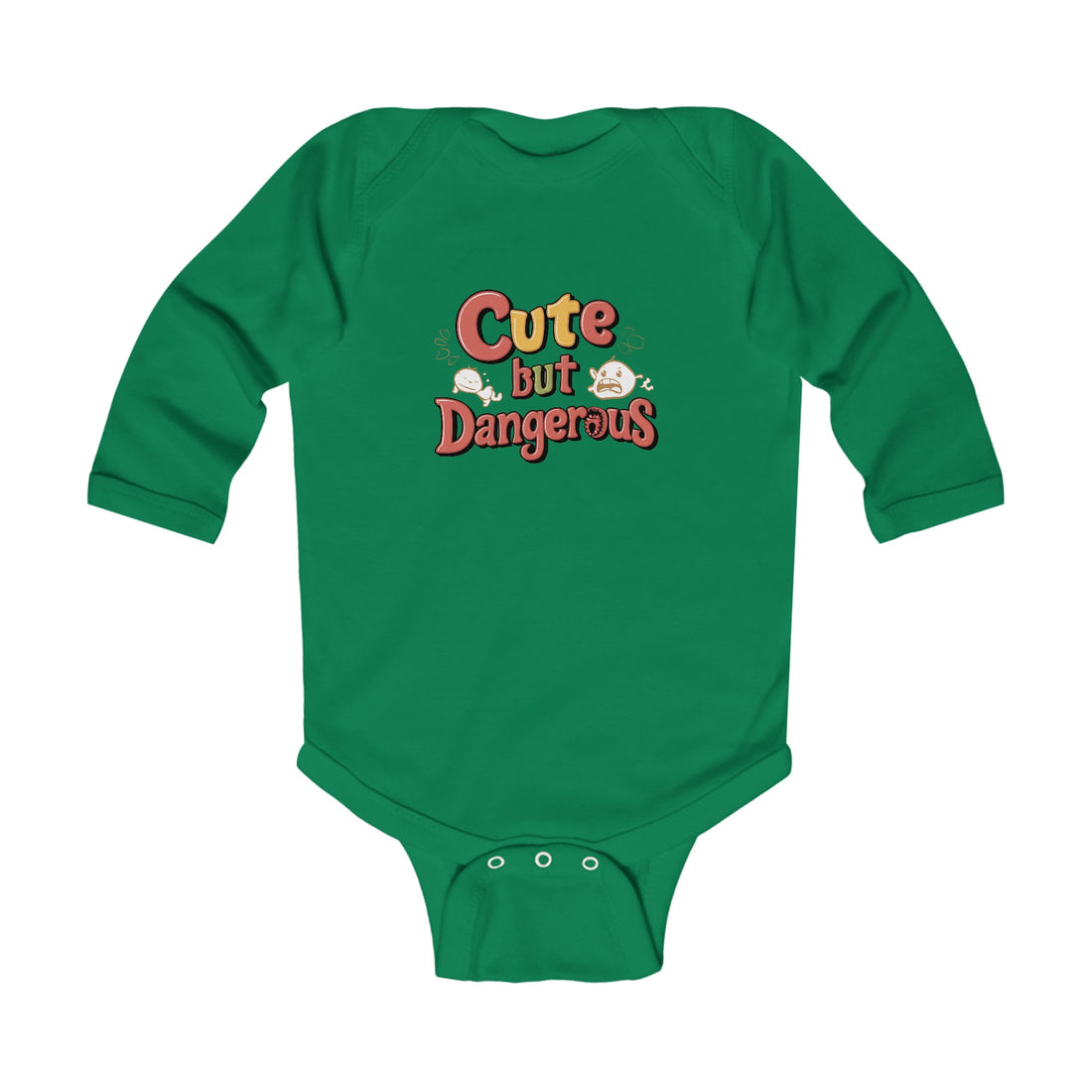 "Cute but dangerous" Infant Long Sleeve Bodysuit