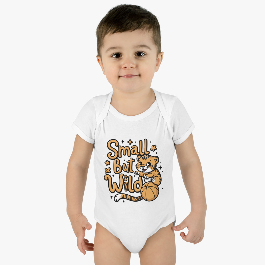 "Small but wild" Infant Baby Rib Bodysuit