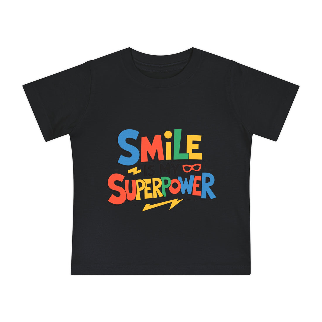 "Smile is my superpower" Baby Short Sleeve T-Shirt