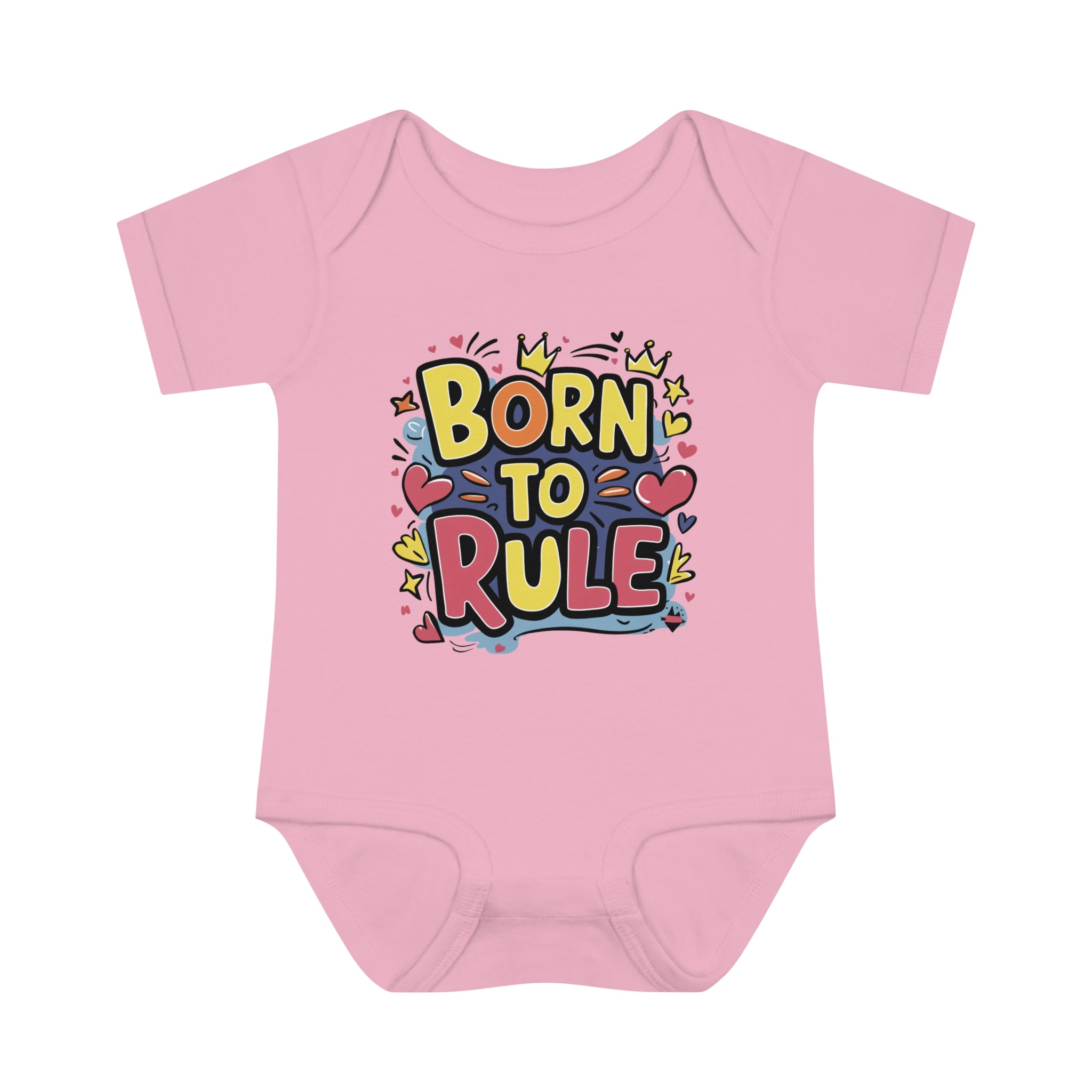 "Born to rule" Infant Baby Rib Bodysuit