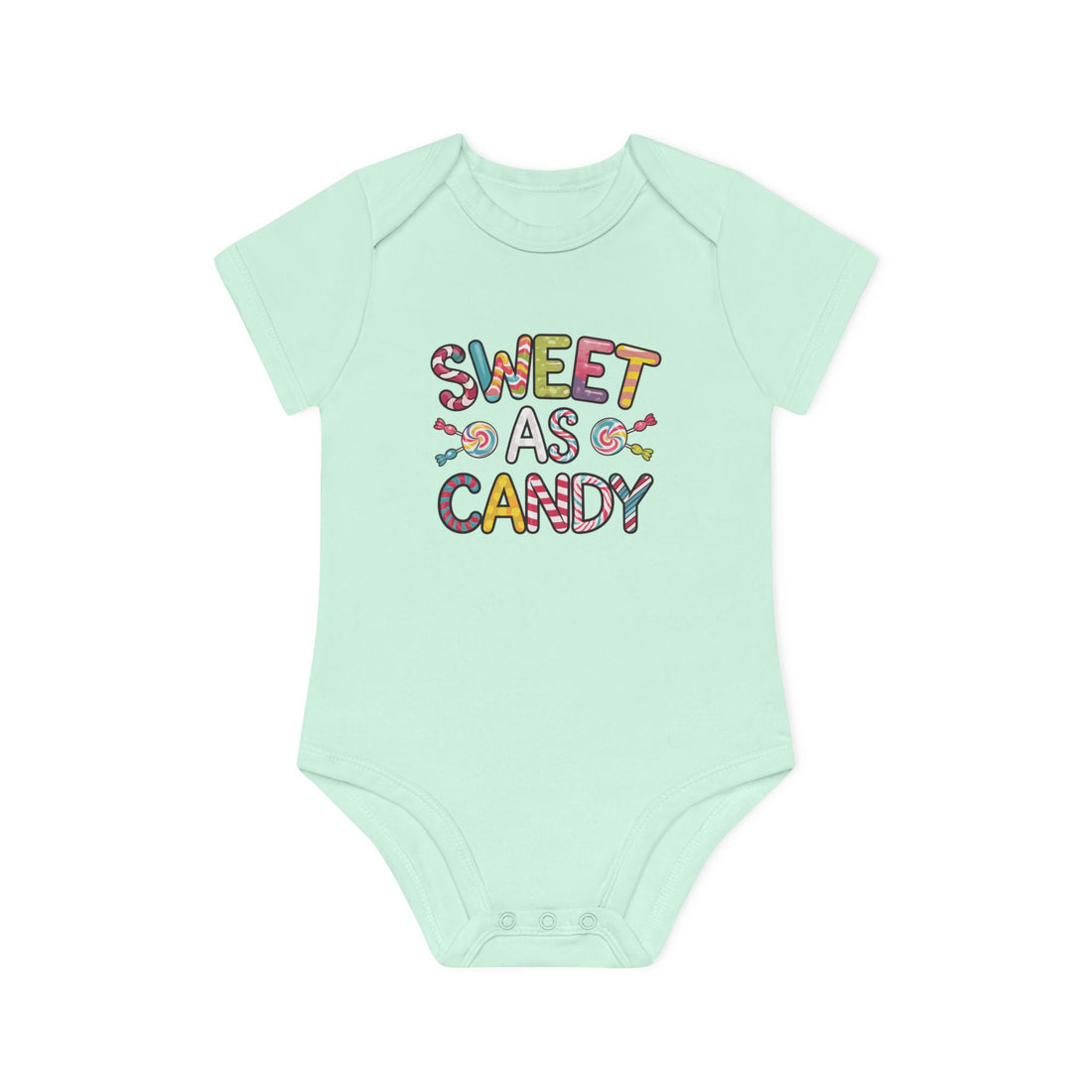 "Sweet as candy" Baby Organic Short Sleeve Bodysuit