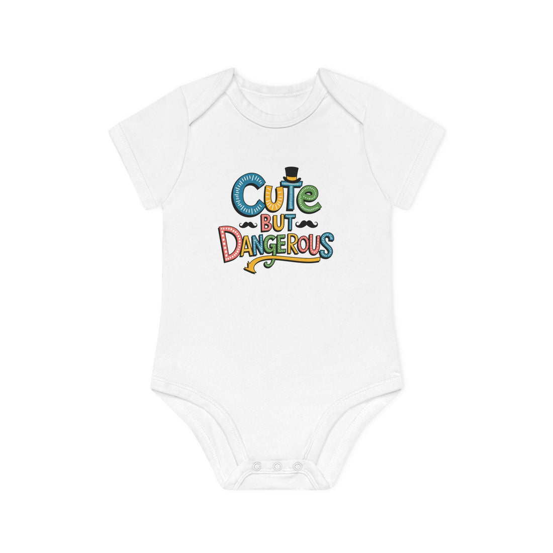 "Cute but dangerous" Baby Organic Short Sleeve Bodysuit