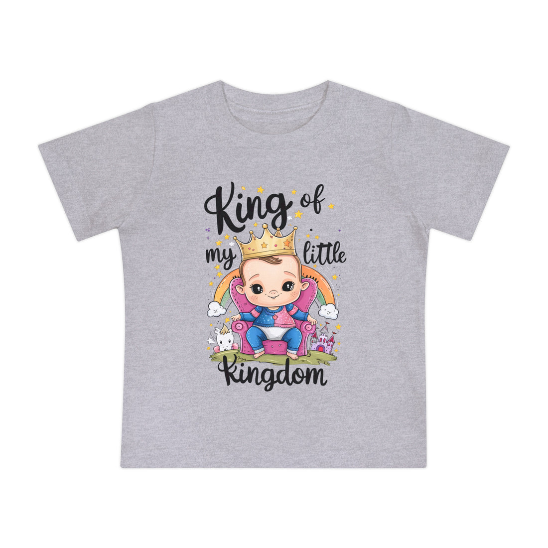 "King of my little kingdom" Baby Short Sleeve T-Shirt