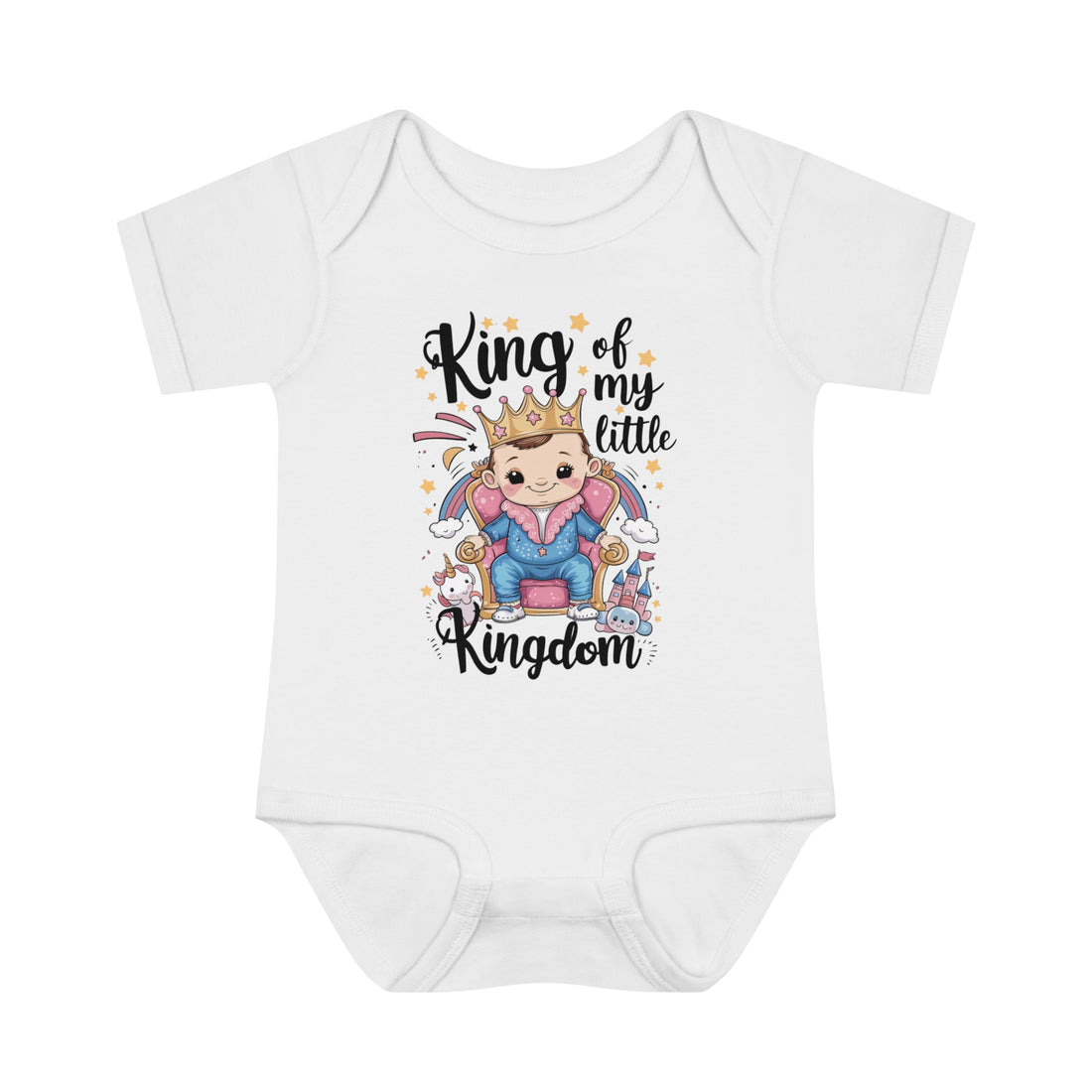 "King of my little kingdom" Infant Baby Rib Bodysuit