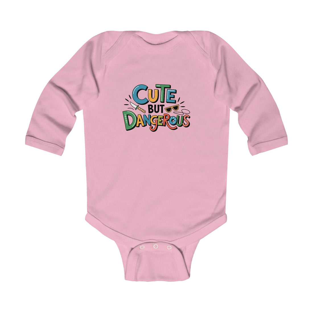 "Cute but dangerous" Infant Long Sleeve Bodysuit