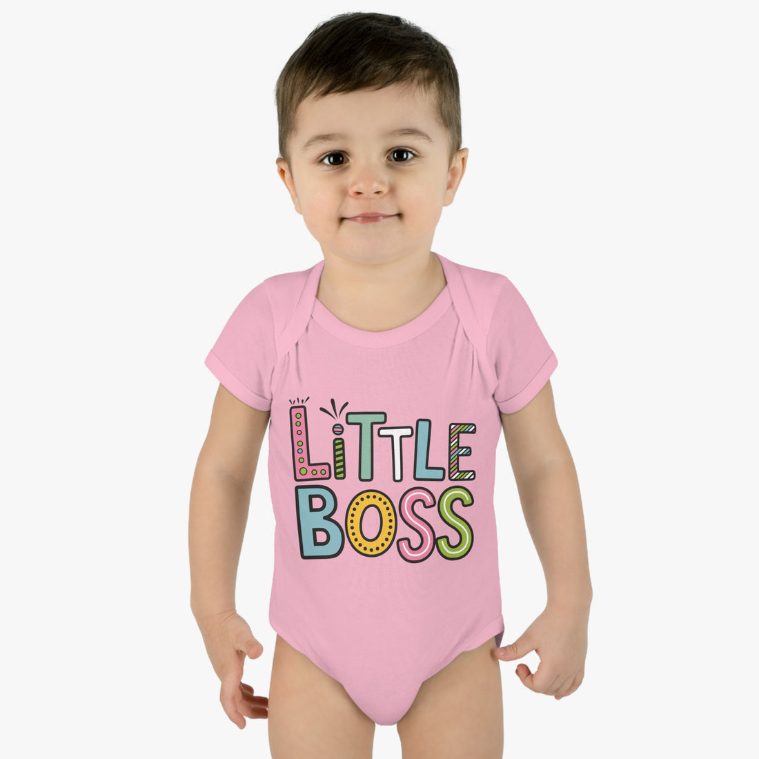 "Little boss" Infant Baby Rib Bodysuit