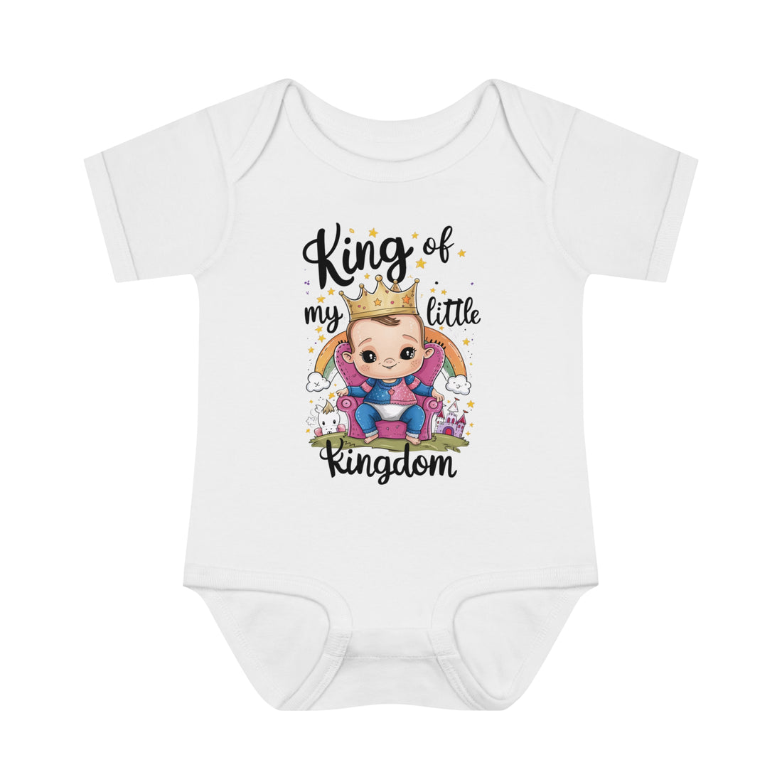 "King of my little kingdom" Infant Baby Rib Bodysuit